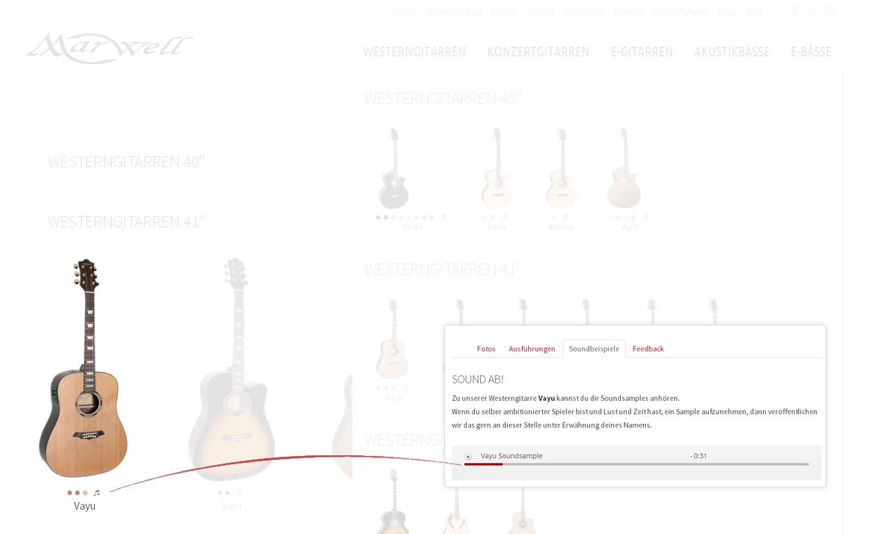 Marwell Guitars - Soundsamples auf neuer Website